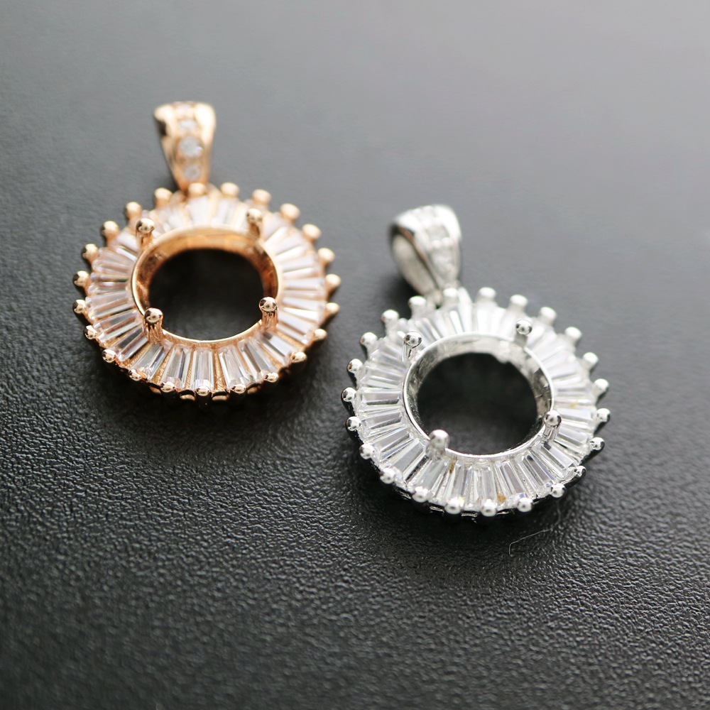4-12MM Round Bezel Rose Gold S - Bezels Set Pendant review and price