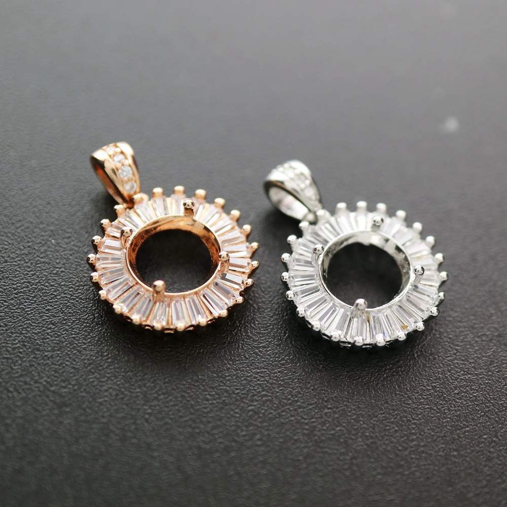 4-12MM Round Bezel Rose Gold S - Bezels Set Pendant review and price