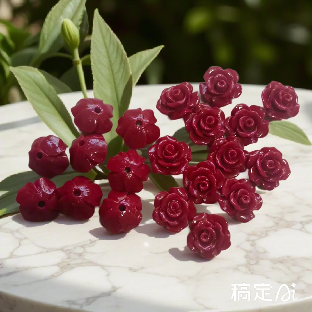 8/10mm Coral Beads Camelia Flo - Flower Preservation Resin review and price